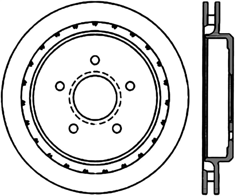 Stoptech 97-10 Chevy Corvette Left Rear CRYO-STOP Rotor