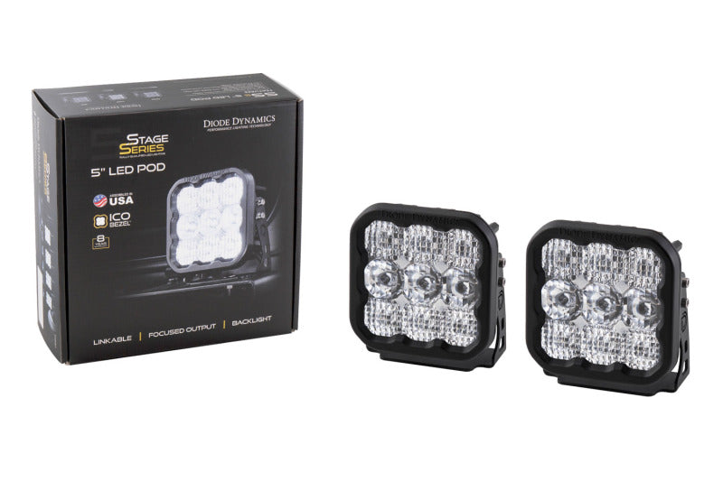 Diode Dynamics SS5 LED Pod Pro - White Driving (Pair)