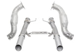 SOUL 2017+ McLaren 720S 3.5in Sport Exhaust Package (200 Cell Cats) - Slash Cut Silver Ceramic Tips