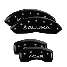 Load image into Gallery viewer, MGP 4 Caliper Covers Engraved Front Acura Engraved Rear RSX Black finish silver ch