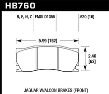 Load image into Gallery viewer, Hawk 08-12 Jaguar XKR w/Alcon Brakes DTC-70 Front Race Brake Pads