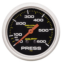 Load image into Gallery viewer, Autometer 2-5/8in Pro-Comp Liquid Filled Mechanical 600 PSI Pressure Gauge