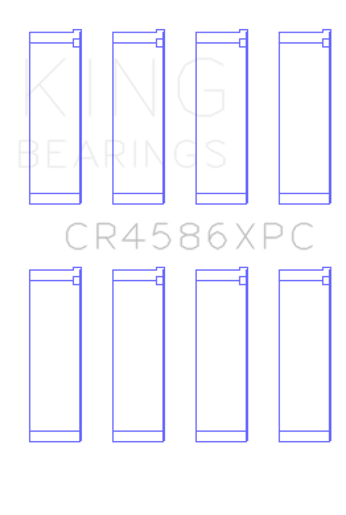 King Engine Bearings Mitsubishi 4B11T (Size .026) Coated Performance Rod Bearing Set