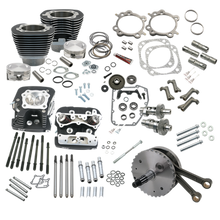 Load image into Gallery viewer, S&amp;S Cycle 99-06 BT 124in Hot Set Up Kit W/ S&amp;S Cylinder Heads - Wrinkle Black