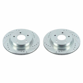 Power Stop 18-19 Nissan Leaf Rear Evolution Drilled & Slotted Rotors - Pair
