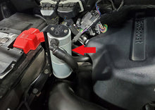Load image into Gallery viewer, J&amp;L 11-19 Ford F-150 2.7L/3.5L/5.0L Passenger Side Oil Separator 3.0 Cannister Extension - Clear
