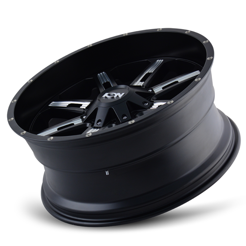 ION Type 184 18x9 / 5x114.3 BP / -12mm Offset / 87mm Hub Satin Black/Milled Spokes Wheel