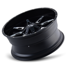 Load image into Gallery viewer, ION Type 184 18x9 / 5x114.3 BP / -12mm Offset / 87mm Hub Satin Black/Milled Spokes Wheel