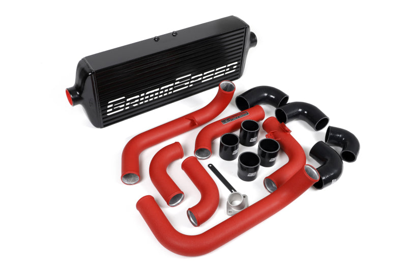 GrimmSpeed 2008-2014 Subaru WRX Front Mount Intercooler Kit Black Core / Red Pipe