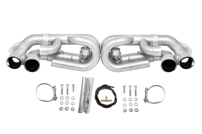 SOUL 12-16 Porsche 991.1 Carrera Base / S / GTS (w/ PSE) Valved Perf. Exhaust - Polished Chrome Tips