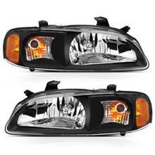 Load image into Gallery viewer, ANZO 2000-2002 Nissan Sentra Crystal Headlight Black Amber Reflector