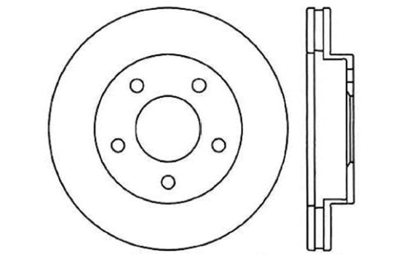StopTech Power Slot 90-96 Buick Century / 90-96 Olds Cutlass Ciera Fr Left Drilled & Slotted Rotor