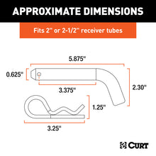 Load image into Gallery viewer, Curt 5/8in Hitch Pin (2in or 2-1/2in Receiver Zinc Packaged)