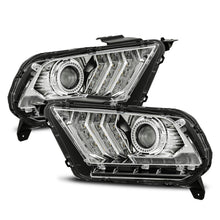 Load image into Gallery viewer, AlphaRex 10-12 Ford Mustang PRO-Series Projector Headlights Plank Style Chrome w/Top/Bottom DRL