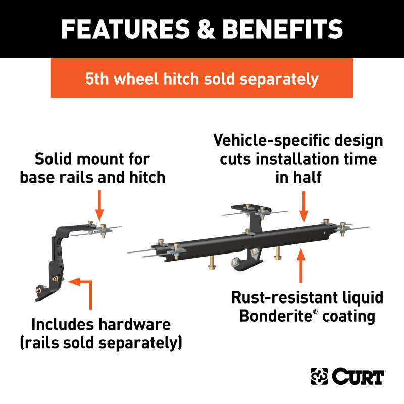 Curt 13-17 Ram 1500 Custom 5th Wheel Brackets