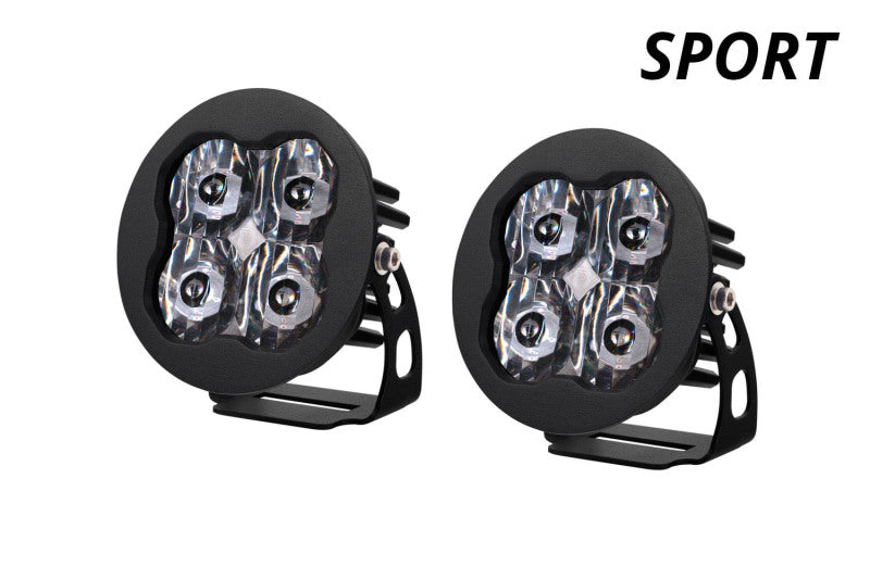 Diode Dynamics SS3 LED Pod Sport - White SAE Driving Round (Pair)