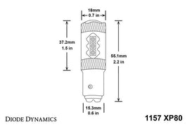 Diode Dynamics 1157 LED Bulb XP80 LED - Amber Four