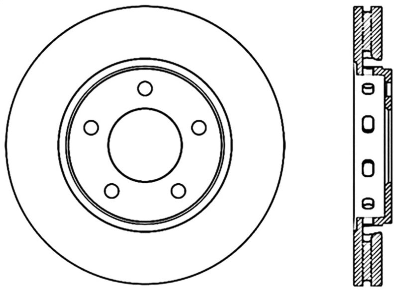 StopTech 01-07 Dodge Caravan Front Left Slotted Sport Brake Cryo Rotor