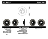 StopTech 07-08 Acura MDX SportStop Slotted & Drilled Left Front Rotor