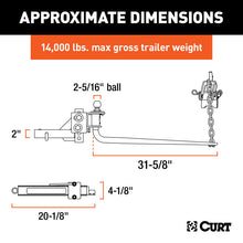 Load image into Gallery viewer, Curt Round Bar Weight Distribution Hitch Kit (10000-14Klbs 31-5/8in Bars)