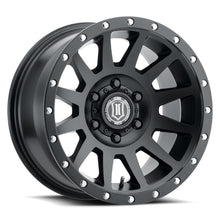 Load image into Gallery viewer, ICON Compression 18x9 5x5 -12mm Offset 4.5in BS Satin Black Wheel