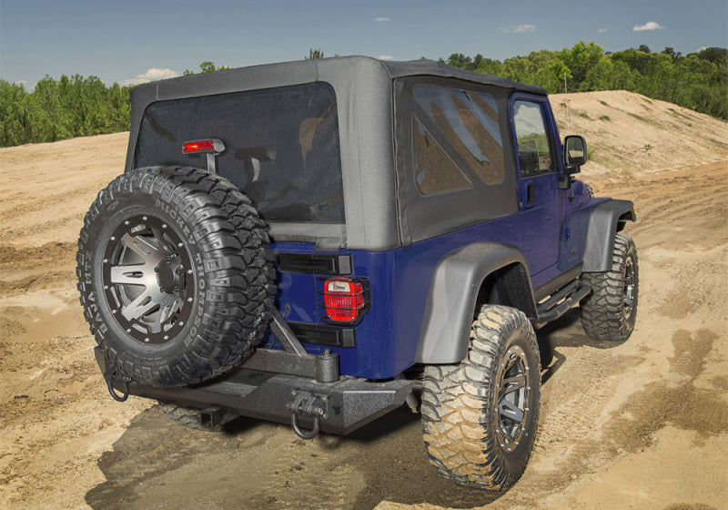 Rampage 04-06 Jeep Wrangler(TJ) Unlimited OEM Replacement Soft Upper Doors - Black Denim