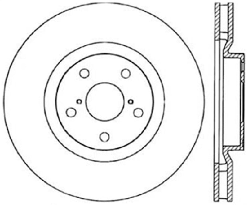 StopTech 94-98 Toyota Supra Twin Turbo CRYO Slotted & Drilled Right Front Brake Rotor