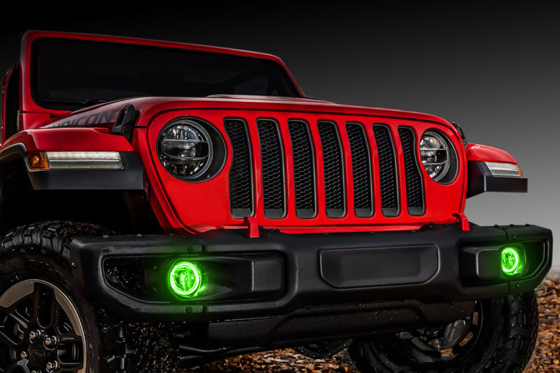Oracle Jeep Wrangler JL/Gladiator JT LED Surface Mount Fog Light Halo Kit - ColorSHIFT - GTR Auto