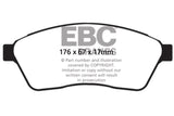 EBC 10-11 Cadillac SRX 2.8 Turbo Greenstuff Front Brake Pads