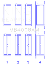 Load image into Gallery viewer, King Engine Bearings Nissan VG20E/VG20DET V6 (Size 0.5) Main Bearing Set