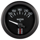 Autometer Stack 52mm 100-250 Deg F 1/8in NPTF Electric Water Temp Gauge - Black