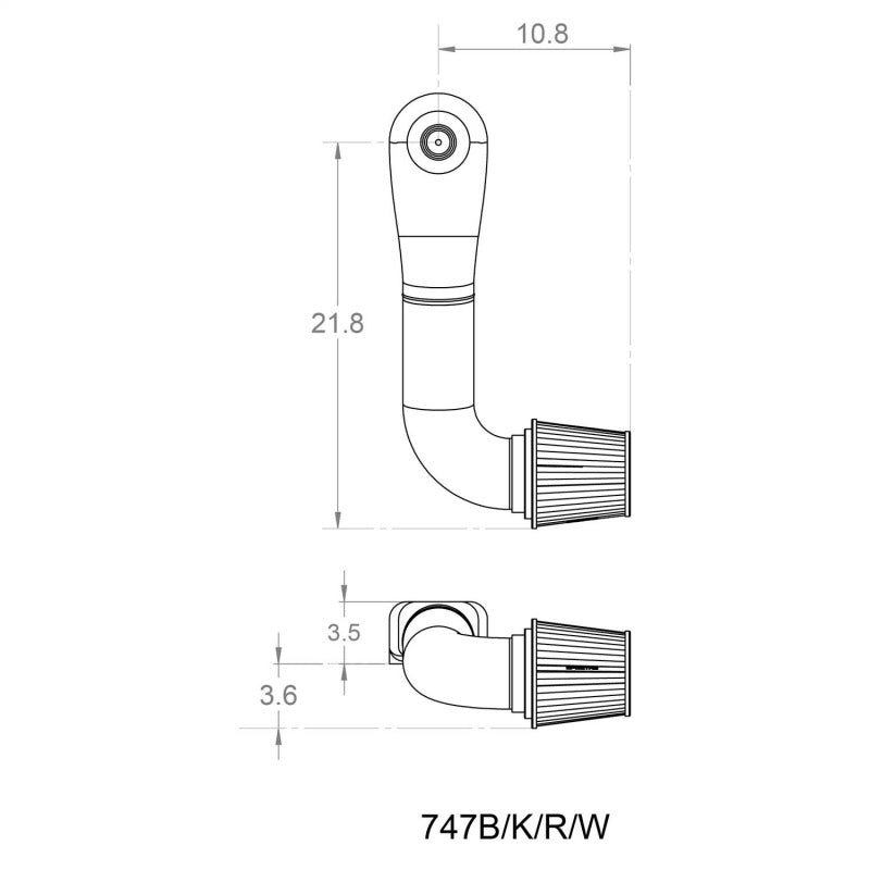 Spectre Plenum Kit - 90 Degree Tube