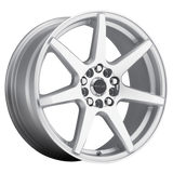 Raceline 131S Evo 17x7.5in / 5x108/5x114.3 BP / 40mm Offset / 72.62mm Bore - Silver & Machined Wheel