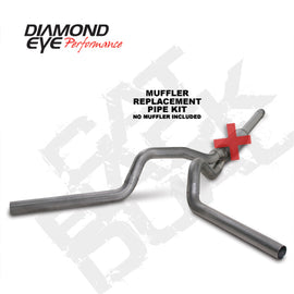 Diamond Eye KIT 4in Catback DUAL SS: 94-97 FORD 7.3L F250/F350 PWRSTROKE