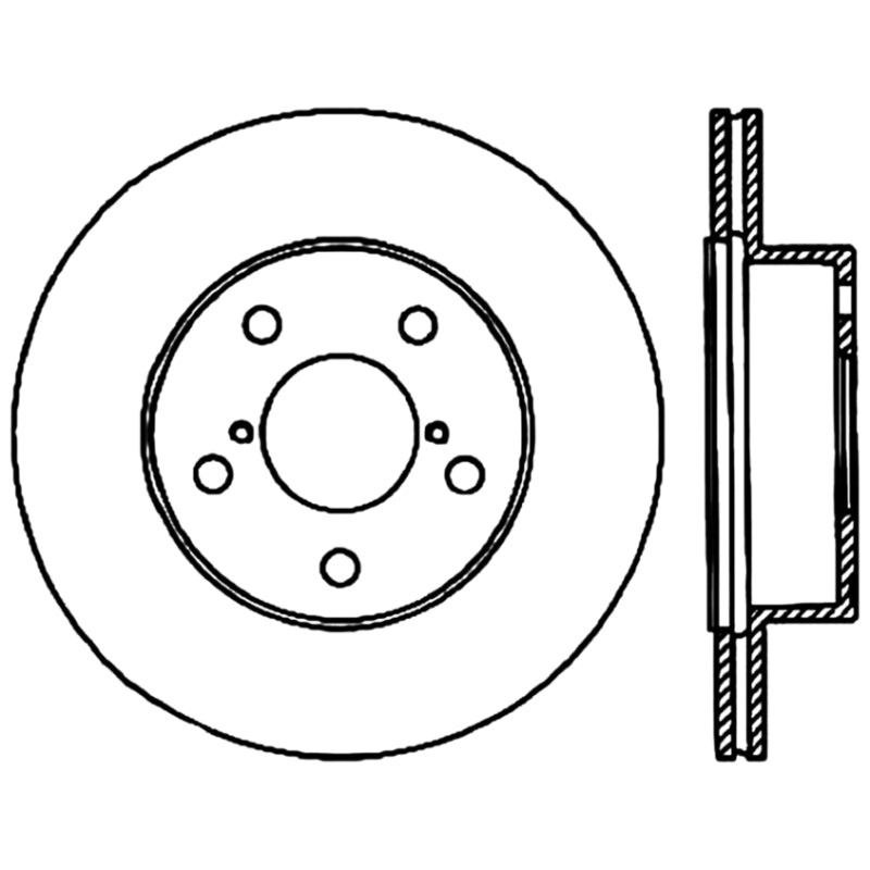 Stoptech 05-07 Subaru Impreza WRX Sti Rear High Carbon CRYO-STOP Rotor