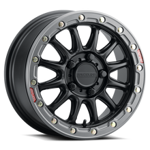 Load image into Gallery viewer, Raceline A14GR Alpha 15x7in/5x114.3 BP/53mm Offset/68mm Bore - Gunmetal &amp; Red Ring Beadlock Wheel