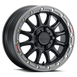 Raceline A14BG Alpha 15x10in/5x114.3 BP/25mm Offset/68mm Bore - Black & Gunmetal Ring Beadlock Wheel