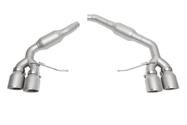 SOUL 14+ Porsche Macan 3.0 / 3.6T Resonated Muffler Bypass Exhaust - 4in Slash Cut Sig Satin Tips