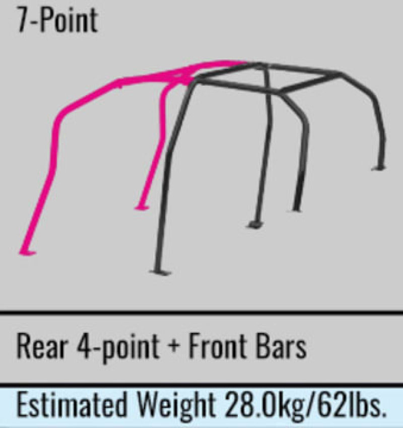 Cusco Steel Roll Cage 7-Point 4/5-Passenger Around Dash Mitsubishi Evo 10 CZ4A (S/O / No Cancel)