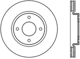 Stop Tech 07-12 Nissan Sentra Slotted Right Front CRYO Rotor