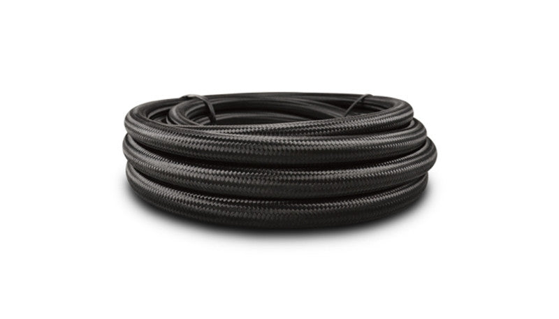 Vibrant Black Nylon Braided Flex Hose AN -10 Hose ID 0.56in (150ft Roll)