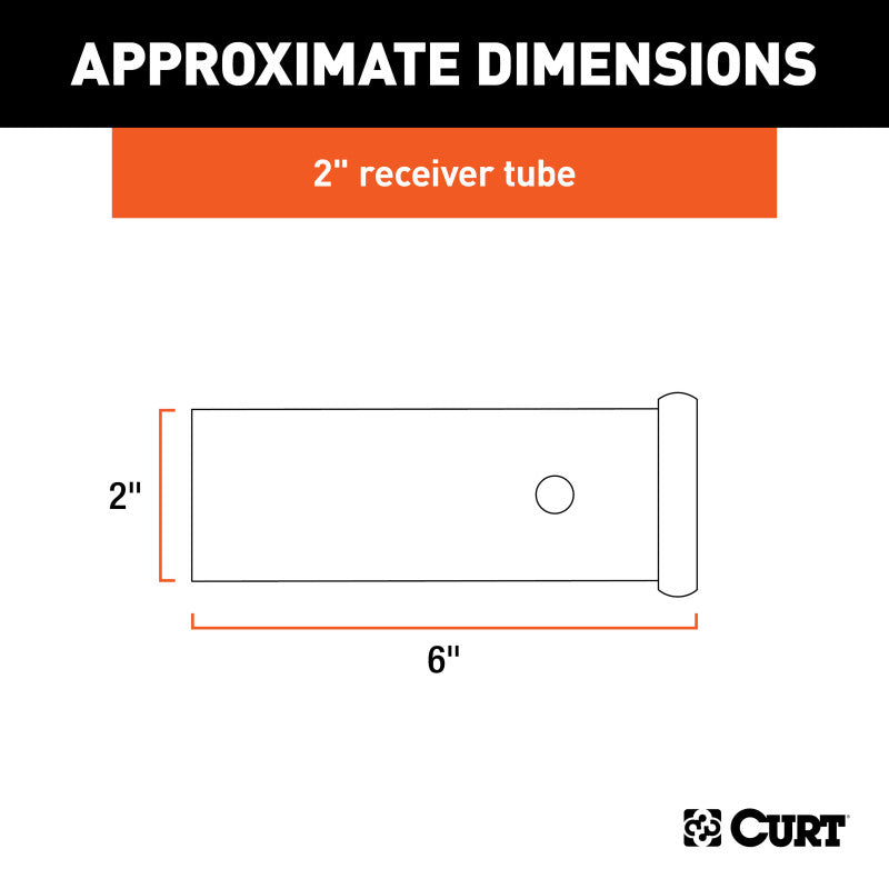 Curt 6in Raw Steel Receiver Tubing (2in Receiver)