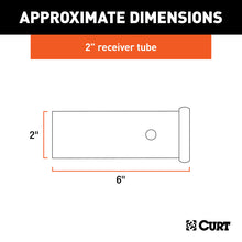 Load image into Gallery viewer, Curt 6in Raw Steel Receiver Tubing (2in Receiver)