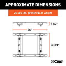 Load image into Gallery viewer, Curt OEM Puck System 5th Wheel Adapter w/ Standard Rails for GM