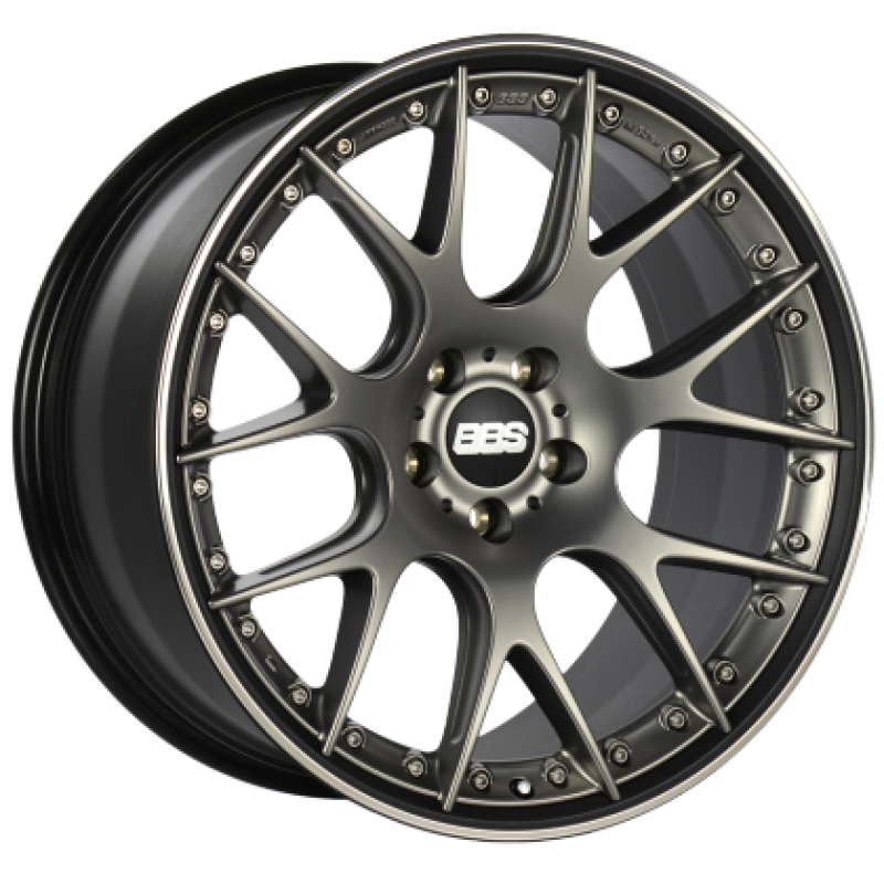 BBS CH-RII 20x9 5x120 ET25 Satin Platinum Center Black Lip SS Rim Prot Wheel -82mm PFS/Clip Req