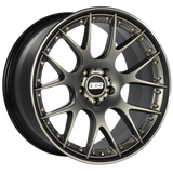 BBS CH-RII 20x9.5 5x120 ET40 Satin Platinum Center Black Lip SS Rim Prot Wheel -82mm PFS/Clip Req