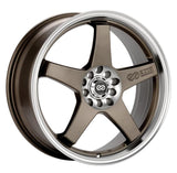 Enkei EV5 18x7.5 5x100/114.3 38mm Offset 72.6 Bolt Diameter Matte Bronze w/ Machined Lip Wheel