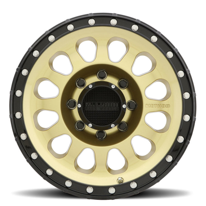 Method MR315 18x9 +18mm Offset 8x6.5 130.81mm CB Gold/Black Street Loc Wheel