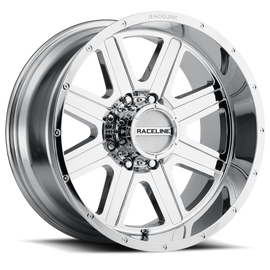 Raceline 940C Hostage 20x9in / 8x170 BP / 0mm Offset / 125.2mm Bore - Chrome Wheel