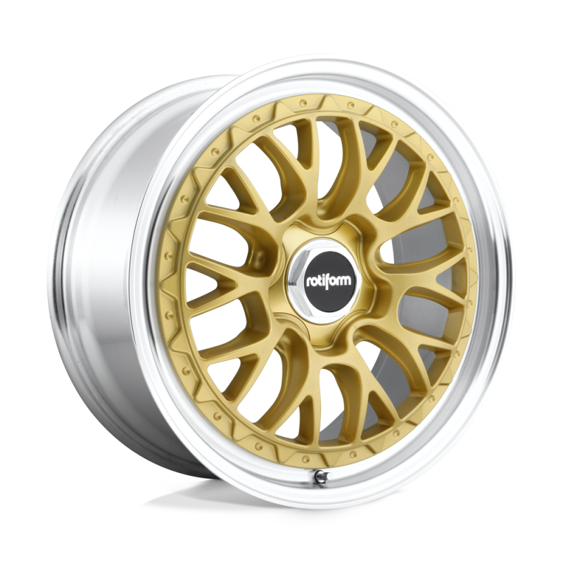 Rotiform R156 LSR Wheel 18x9.5 5x112 35 Offset - Matte Gold Machined